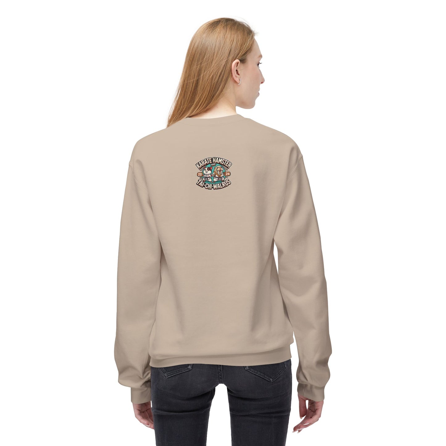 Karate Hamster and Tai-Chi Walrus Unisex Midweight Softstyle Fleece Crewneck Sweatshirt
