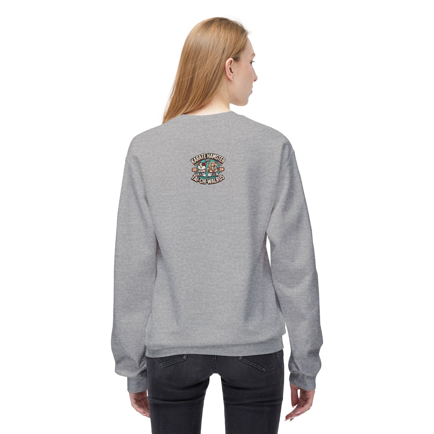 Karate Hamster and Tai-Chi Walrus Unisex Midweight Softstyle Fleece Crewneck Sweatshirt